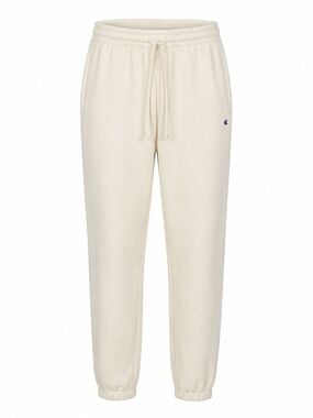 Champion Ladies' Sueded Fleece Drawstring Joggers in Cream Size L